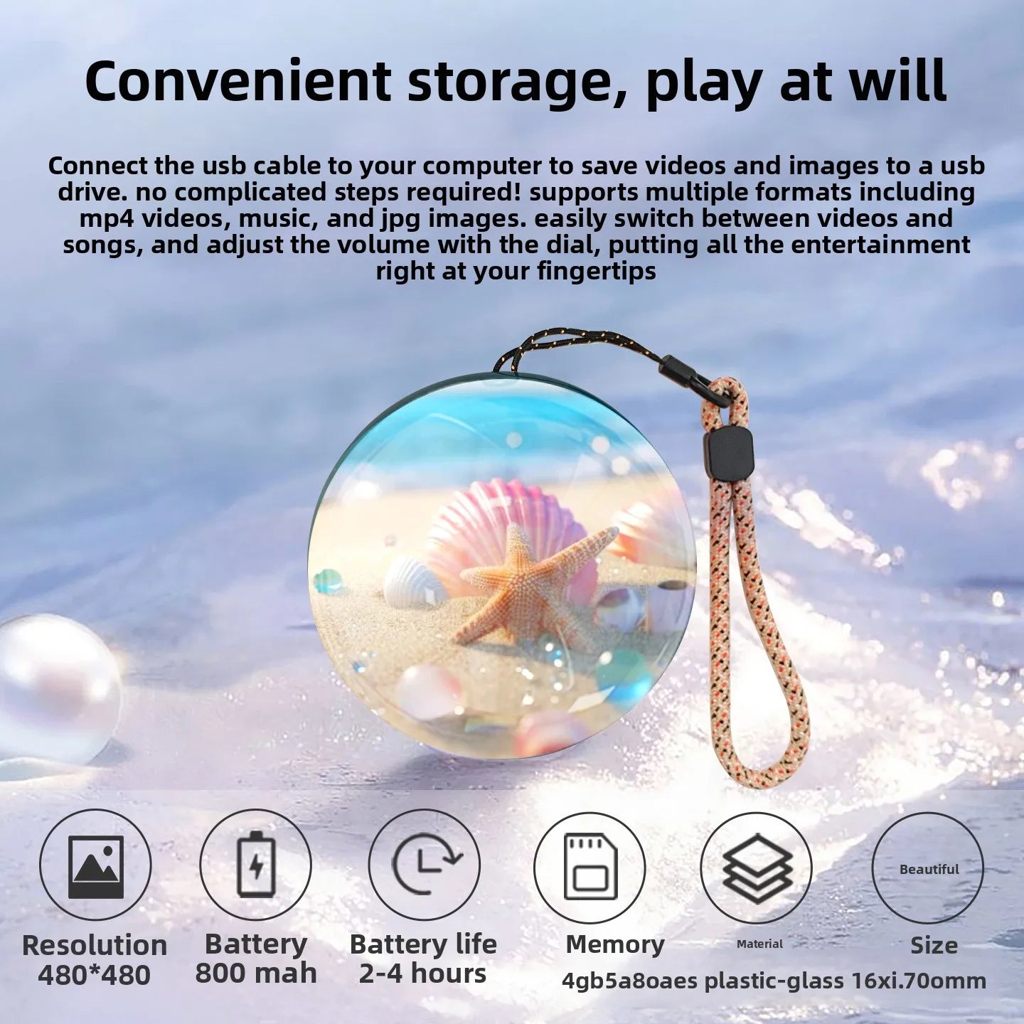 Personalized 3D LED Crystal Ball Photo & Video Display Globe Gift