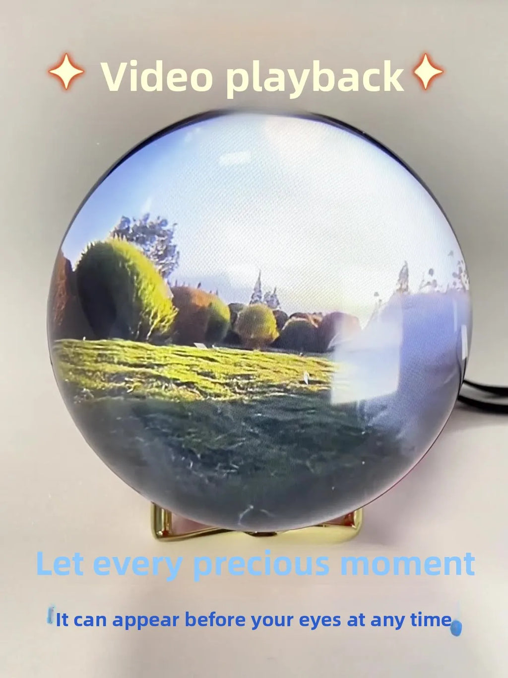 Personalized 3D LED Crystal Ball Photo & Video Display Globe Gift